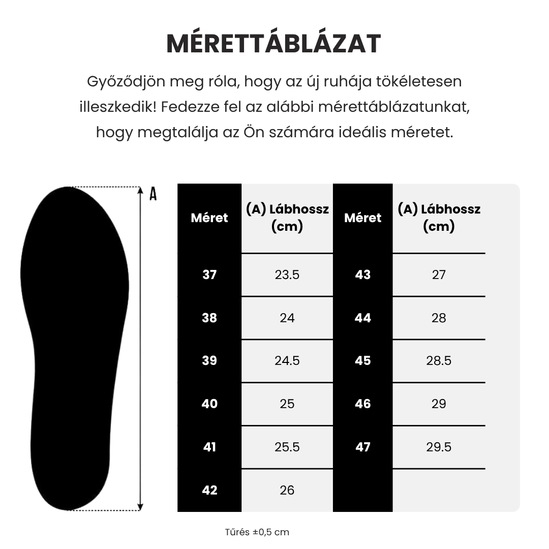 Mérettáblázat illusztráció